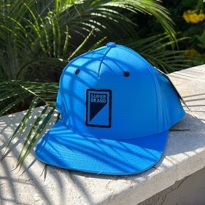 • SUPER BRAND BLUE TRUCKER HAT •